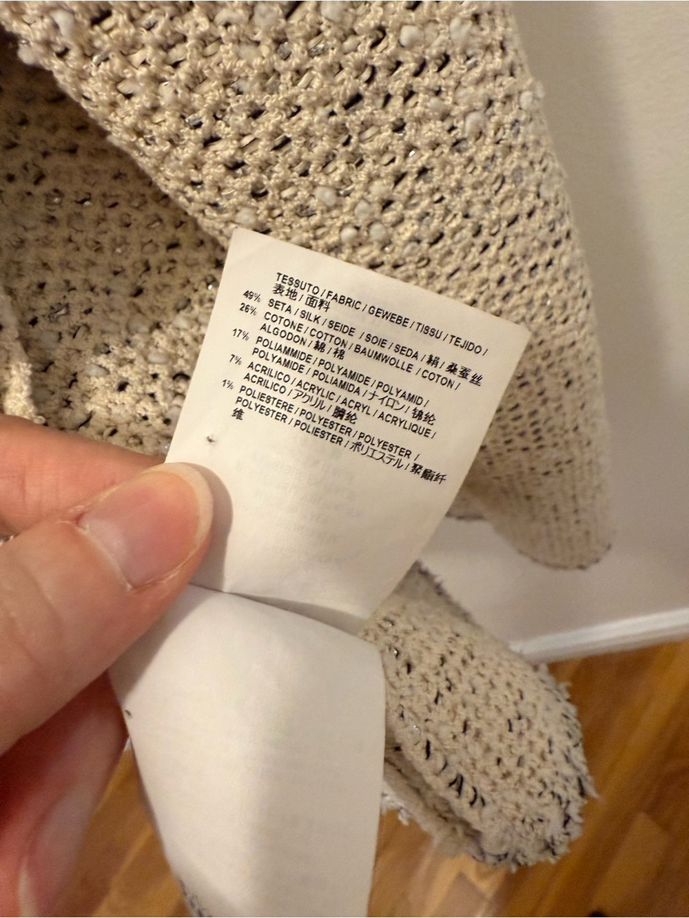 2015 Balenciaga Cream & Black Tweed Button-Front Cardigan Jacket - Picture 8 of 10